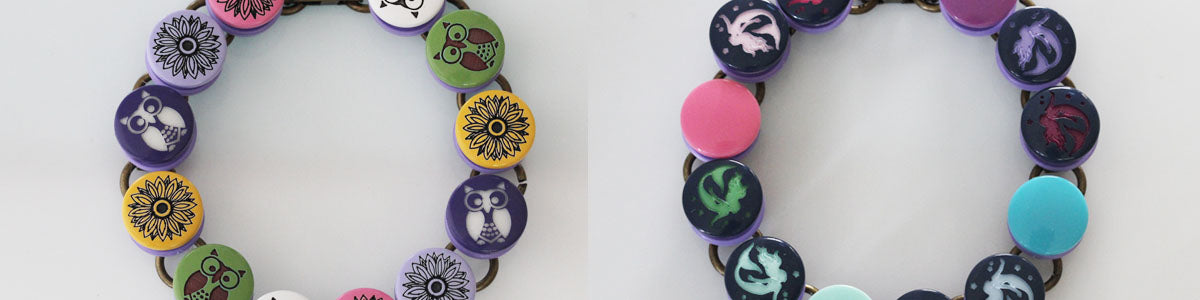 How to Make an Interchangeable Button Bracelet with KAM Snap Fasteners (No Sew Tutorial)