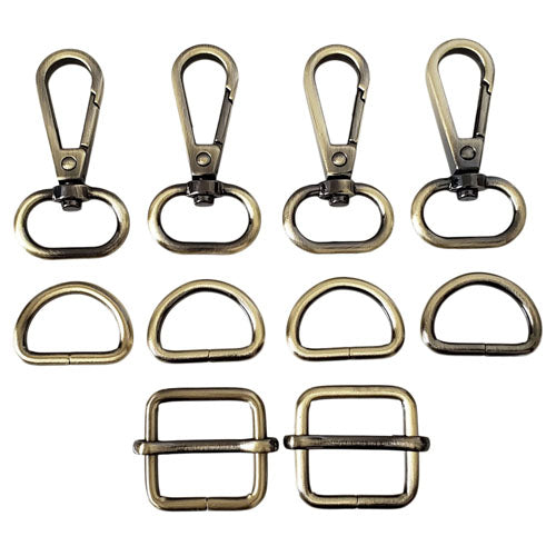 10pcs Metal 3-ring Clip For Keys Or Wallet