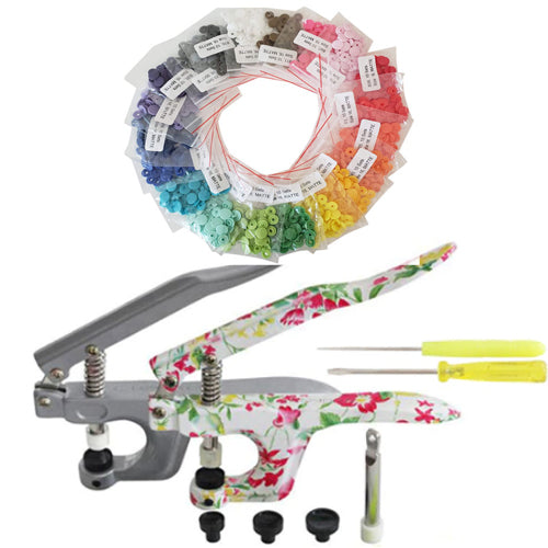 Trimming Shop KAM Snap Press Pliers T3 Assorted Colors Plastic Snaps  Starter Kit Tool, 220pcs 