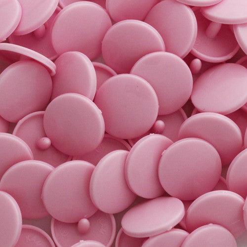 50 x Flower Hearth Shape KAM snaps - B18 Pastel Pink
