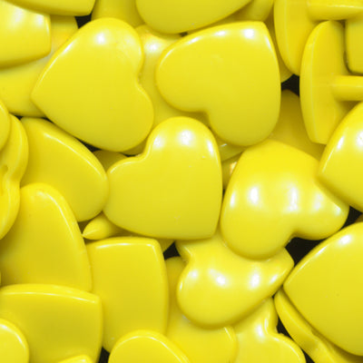 KAM Plastic Snaps Heart Shape Hearts Shapes Size 20 Sets B7 Yellow
