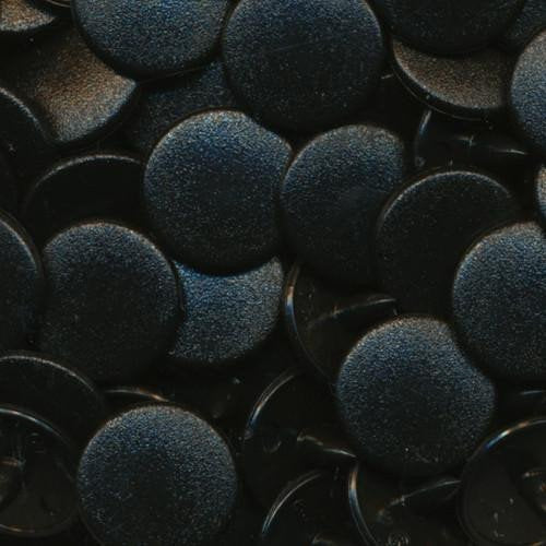 Plastic Color Snaps, 12 Sets, Black