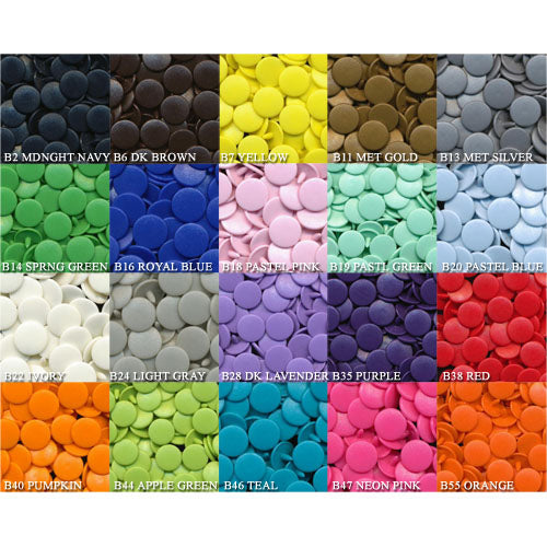 KAM Plastic Snaps Fasteners Size 20 Matte Sets Multi-Color Bundles