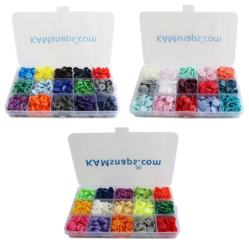 KAM Plastic Snaps Size 20 Complete Sets Multi-Color Organizer Kit