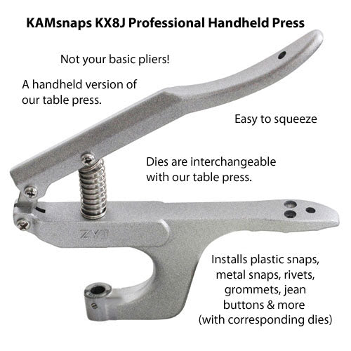 Hand Press for Setting Rivets, Grommets, and Snaps Dies Sold Separately  Lightweight Blue Aluminum Body Portable Grommet Press 