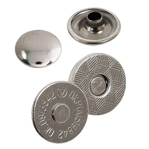 14mm 9/16 18mm 3/4 Round Magnetic Snap Button Double Rivet Clasp Stud  Fastener