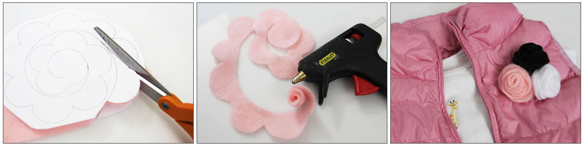 How to Make a No-Sew Felt Flowers Pin or Brooch with KAM Snap Fasteners (Tutorial)