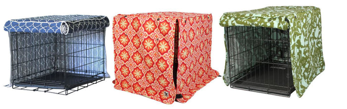 Dog crate kennel cover with KAM snap fasteners