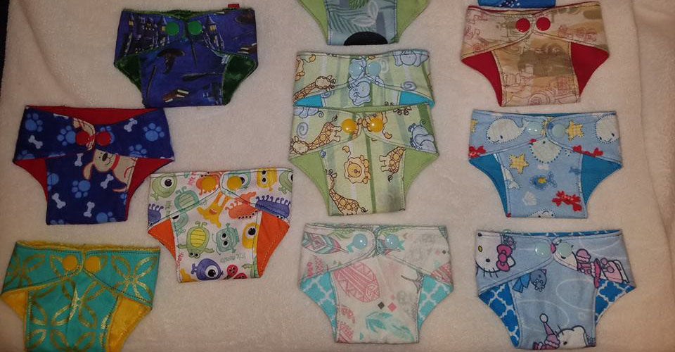 KAM snap button fasteners doll cloth diapers tiny clothing