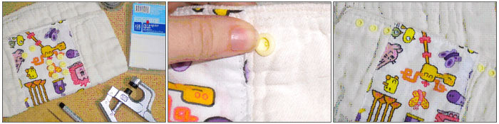 Adding Snap Fasteners to Prefold Diapers (Tutorial)