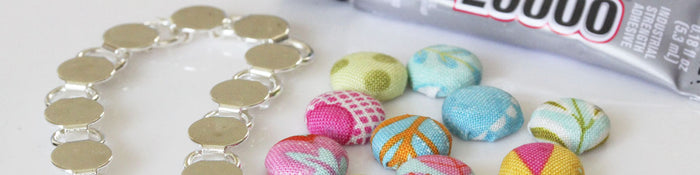 How to Make a Fabric Cover Button Bracelet (No-Sew Tutorial)