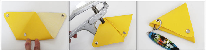 How to Make a No-Sew Triangle Origami Coin Purse with KAM Metal Snap Fasteners (Tutorial)