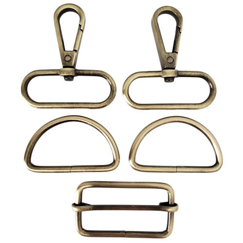 1.5" or 2" Bag-Making Strap Hardware Sets (5pcs)