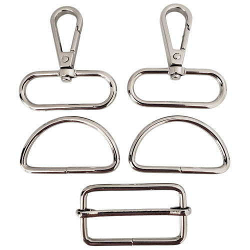 1.5" or 2" Bag-Making Strap Hardware Sets (5pcs)