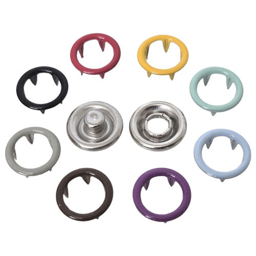 Size 16 OPEN-RING Snaps Multi-Color Pack (200 Sets)