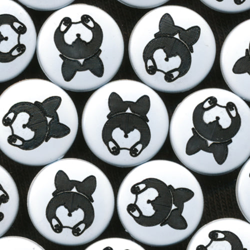 Two-Toned Engraved Corgi (B05 Black)