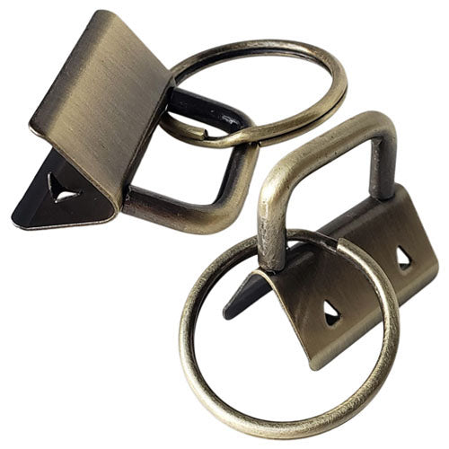 Key Fob Hardware / Bag Strap Ends with Split Rings (10-Pack