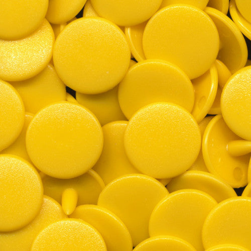 KAM Plastic No-Sew Snaps Size 16 Matte Complete Sets B10 Sunset Yellow