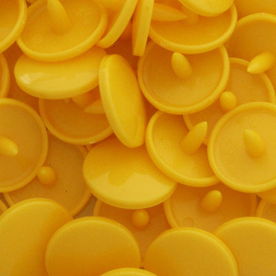 KAM Plastic Snaps Size 20 Parts Caps Sockets Studs B10 Sunset Yellow