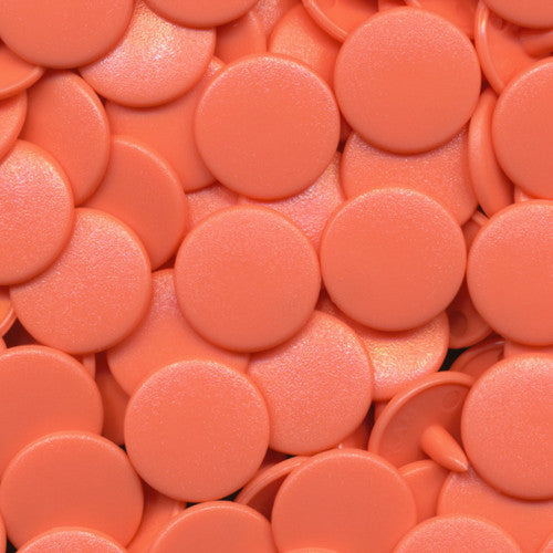 KAM Snap No-Sew Buttons Size 16 Caps Socket Studs Sets Matte B17 Coral