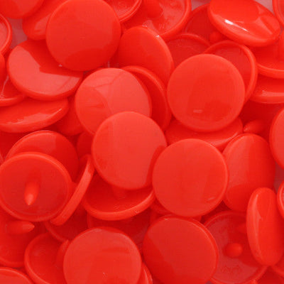 KAM Plastic Snaps Button Snap Fasteners Size 20 Sets B1 Orangey Red