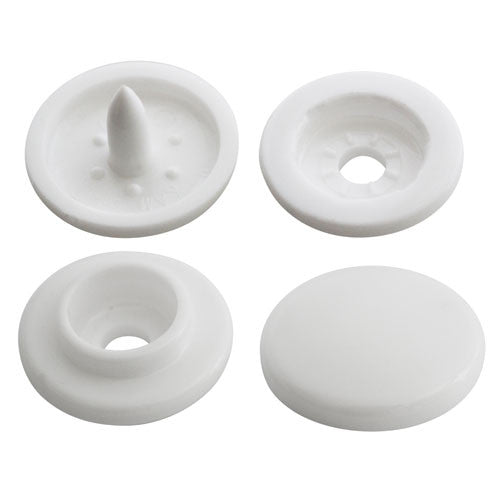KAM Plastic Snaps Size 24 Largest Strongest Snap B3 White Heavy Duty