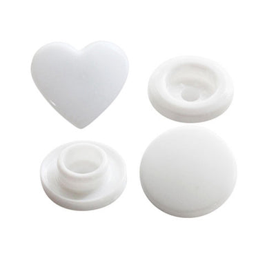 KAM Plastic Snaps Heart Hearts Shapes Size 20 Complete Set Caps Socket Stud