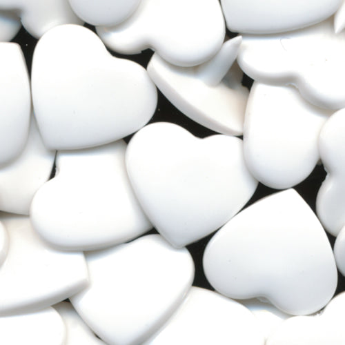 KAM Plastic Snaps Heart Shape Hearts Shapes Size 20 Sets B3 White
