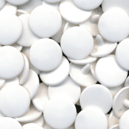 KAM Plastic Snap Fasteners Size 16 Professional Grade B3 White