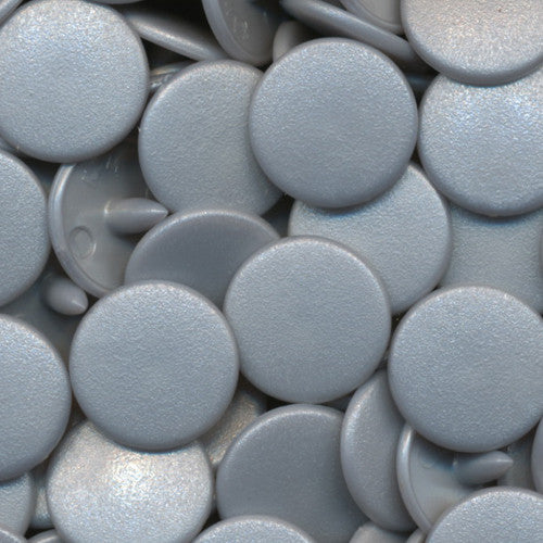 KAM Snap No-Sew Buttons Size 16 Caps Socket Studs B45 Light Silver
