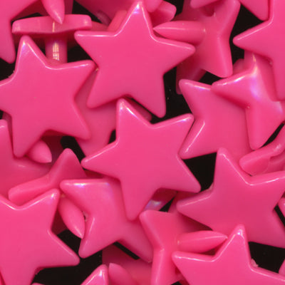 KAM Plastic Snaps Star Shaped Stars Shapes Size 20 Sets B47 Neon Pink