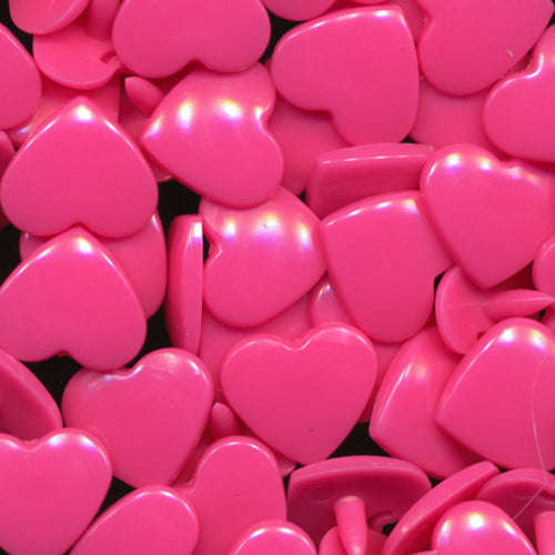 KAM Plastic Snaps Heart Hearts Shapes Size 20 Sets B47 Neon Pink Love