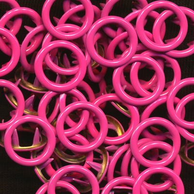 Size 16 Open-Ring Snaps - B47 Neon Pink (25 Sets)
