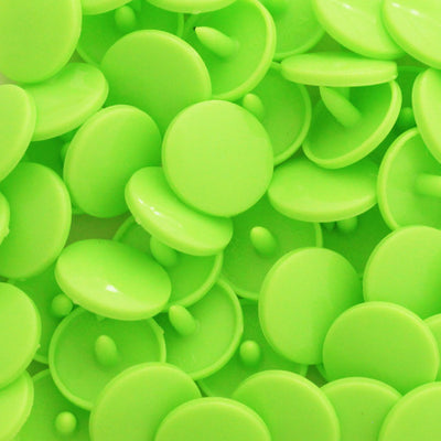 Plastic Snap Fastener Buttons Caps Sockets Studs Parts B50 Lime Green