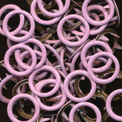 Size 16 Open-Ring Snaps - B57 Medium Pink (25 Sets)