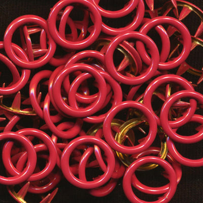 Size 16 Open-Ring Snaps - D317 Chili (25 Sets)