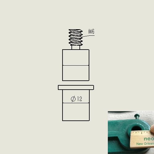 GST-KX Adapter Set (M6 Screw Top & 1/2" Bottom Shank)