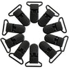 Narrow Black KAM Plastic Clips for Baby Pacifiers, Toys, Sippy Cups