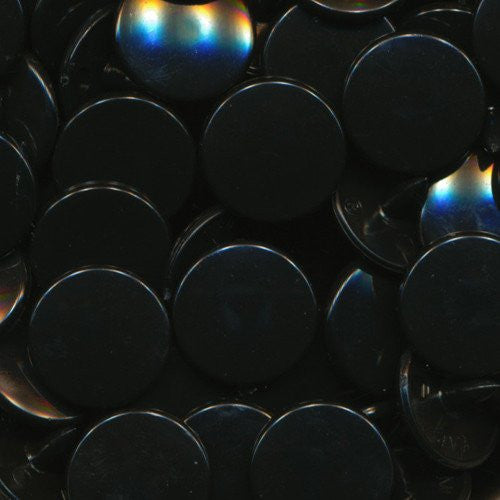 KAM Plastic Snaps Size 20 Individual Parts Caps Sockets Studs B5 Black Glossy