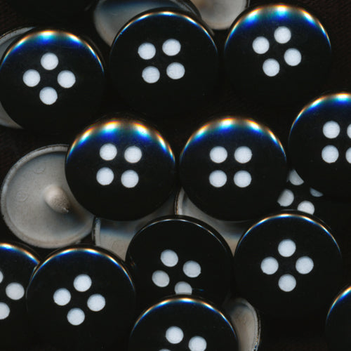 Two-Toned Engraved Button (Black)