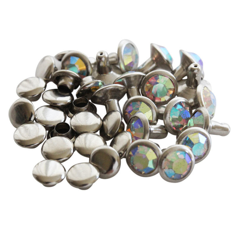 Square Rhinestone Rivet Crystal Rhinestone Rivets - KAMsnaps®