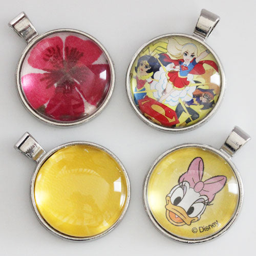 Bezel Pendant Trays w/ Glass Cover (10 Sets)