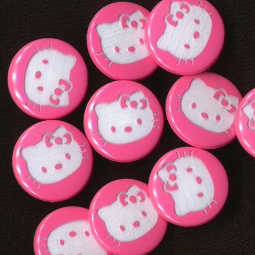 Two-Toned Engraved Pink Kitty