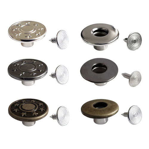 Jean / No-Sew Buttons (25 Sets)