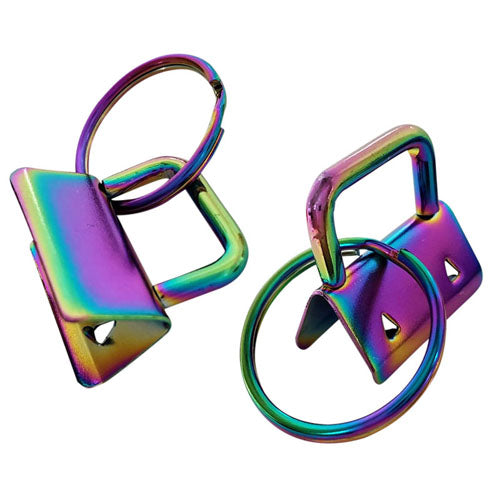 Key Fob Hardware / Bag Strap Ends with Split Rings (10-Pack)