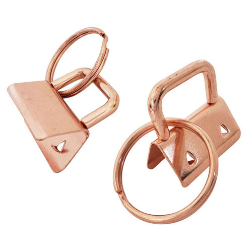 5 Key Fob Hardware With Key Rings Sets 1 Inch or 1.25 Inch Gold Plus  Instructions SEE COUPON 