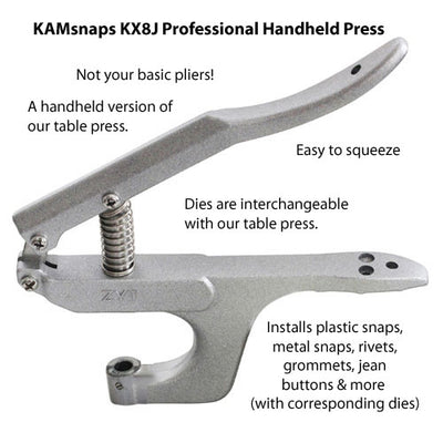 KAMsnaps.com - KAM Snaps - Commonly asked: Hand pliers or table press?  Which is better for you? If you're on a budget or you only plan to add a  snap here and
