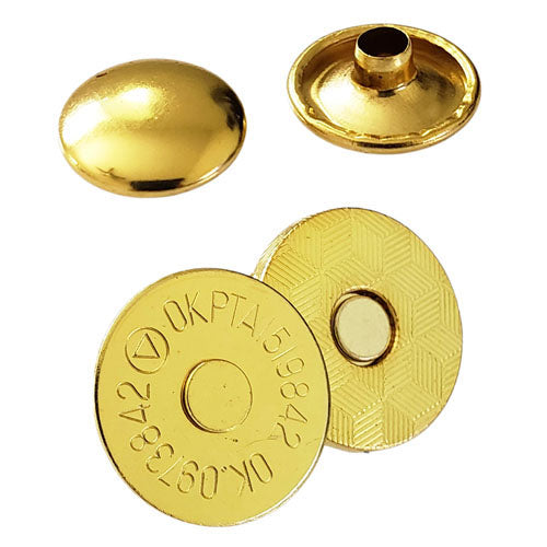 18mm extra thin magnetic snaps in antique brass finish