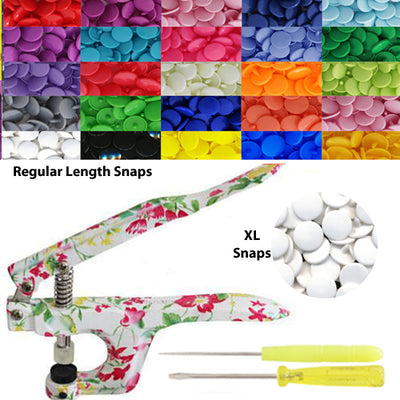 KAM Plastic Snaps Size 20 Extra Long Multi-Color Pack Complete