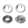 Size 16 Open-Ring Snaps - B3 White (25 Sets)
